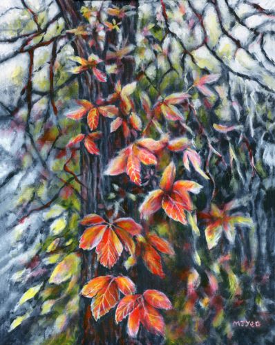 autumn leaves art painting