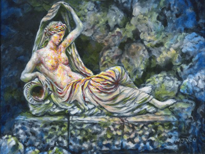 sabrina at the grotto sculpture painting for sale