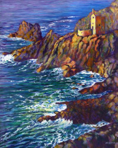 botallack tin mine cornwall art painting for sale