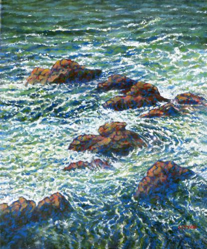 cornish sea cornwall art painting for sale