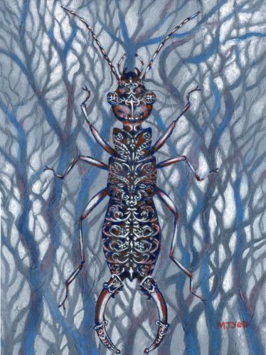 decorative earwig insect art painting for sale