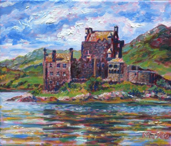 eilean donan castle, scotland painting for sale