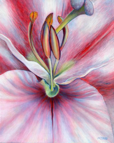 georgia o'keeffe style lily painting flower art for sale