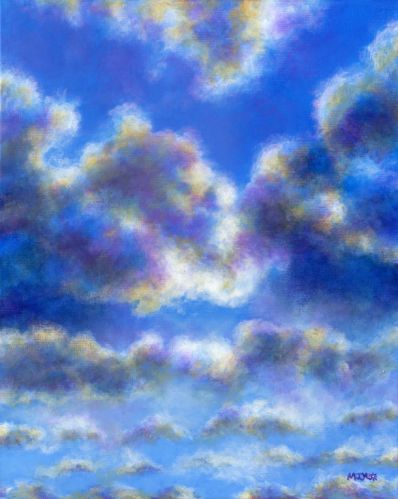 skyscape blue sky art painting for sale