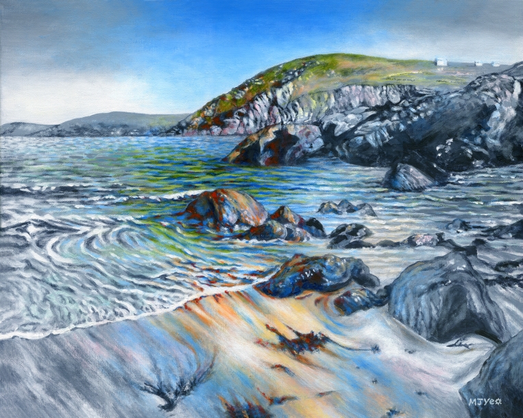 boat cove, pendeen, cornwall art painting