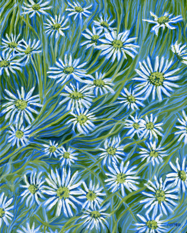daisies flower art painting for sale