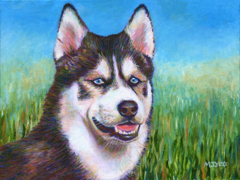 pet portrait commission painting for sale