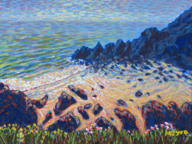 Soar Bay, Devon impressionist painting for sale